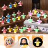 Barydat 100 Set Mini Christ Gifts Glow in the Dark Include Mini Jesus Figures Silicone Wristbands Blessing Cards for Christ Party Favors Sunday School Gifts Religious Toys to Hide and Seek view 3