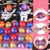 28 Pack Valentines Day Gifts for Kids Classroom, Galaxy Slime Valentines Cards for Kids School, Valentines Day Slime Toys Classroom Valentines Exchange Cards Valentine Party Favors for Boys Girls view 4