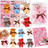 28 Pack Kids Valentines Cards with Bear Plush Toys Keychains Valentines Day Gifts for Kids Classroom School Valentines for Kid Class Gift Exchange Classroom Prizes Valentine Party Favors for Boy Girl view 1