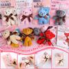 28 Pack Kids Valentines Cards with Bear Plush Toys Keychains Valentines Day Gifts for Kids Classroom School Valentines for Kid Class Gift Exchange Classroom Prizes Valentine Party Favors for Boy Girl view 3
