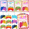 24 Pack Kids Valentines Day Cards with Mini Pop Fidget Keychain Valentines Day Gifts for Kids Classroom School, Valentines for Kid Class Valentines Exchange Cards Party Favors Classroom Exchange Gift view 1