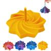 3D Printed Expanded Sensory Fidget Star, 3D Printed Hexagonal Decompression Sensory Rotating Spiral with Handle, for Relieving Stress, Irritability and Relaxation (Yellow, Medium) view 1