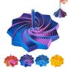 3D Printed Expanded Sensory Fidget Star, 3D Printed Hexagonal Decompression Sensory Rotating Spiral with Handle, for Relieving Stress, Irritability and Relaxation (Blue Purple, Large) view 1