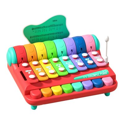 Baby Piano Xylophone Musical Toy, Educational Instrument with Colorful Keys & Mallets for Toddlers, Compact 7.87x7.48x5.12inch