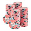 Playzaic 10-gram Phoenix Professional Poker Chips (100-pack) Real Clay Set - Bulk Casino Chips with Denominations for Texas Holdem, Blackjack - Betting Game Accessories ($5000 Pink) view 1