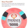 Playzaic 10-gram Phoenix Professional Poker Chips (100-pack) Real Clay Set - Bulk Casino Chips with Denominations for Texas Holdem, Blackjack - Betting Game Accessories ($5000 Pink) view 4