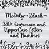 Black Letterboard Letters, Board NOT Included, Cursive Script Letterset for Felt Boards, 380+Pieces, Lowercase Script Letters, Pre-Cut view 1