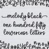 Black Cursive Letter Set for Felt Letterboards, 150+ Lowercase Script Letters, Pre-Cut, Board NOT Included