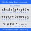 Black Cursive Letter Set for Felt Letterboards, 150+ Lowercase Script Letters, Pre-Cut, Board NOT Included view 4