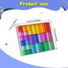 blloocod Rainbow Building Blocks Stacking Game Acrylic Cubes Educational Toy for Kids Ages 3-6 Hand Eye Coordination Preschool Learning view 2