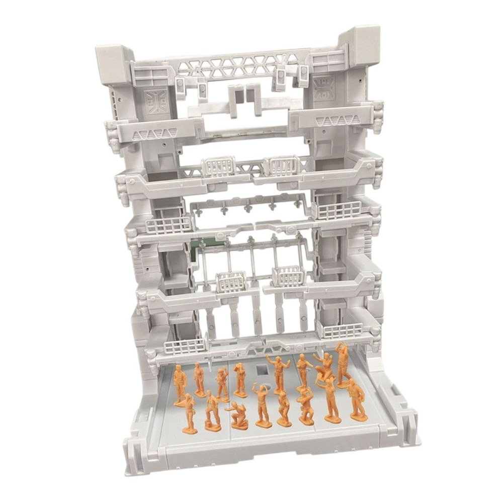 17 Pieces Model Display Stand Action Figure Display Stand Interlocking Display Base Transforming Robot Display Base PP Material Suitable for Collectib, White, 16.5x11.5x21.5cm