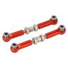 Acouto : Aluminum Link Rod RC Car 2PCS RC Link Rod Servo Pull Linkage Arm Aluminium Alloy 14210 14209 16208 16209 1/14 Linkages (Red) view 3