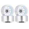 4PCS 1.9 Inch Aluminum Alloy Beadlock Wheels for 1/10 RC Crawler Car, 12mm Hex Rim Set  High-Performance Metal Wheels (Black/Silver/Gray/White) (4PCS YQW-1940WH) view 1