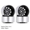 4PCS 1.9 Inch Aluminum Alloy Beadlock Wheels for 1/10 RC Crawler Car, 12mm Hex Rim Set  High-Performance Metal Wheels (Black/Silver/Gray/White) (4PCS YQW-1940WH) view 3