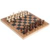 3 in 1 Multi Functional Folding Wooden Chess Checkers Board Game Set, Portable Draughts Set with 32 Chess Work of(Art) and 30 Checkers, Compact Travel Chessboard for Adults, view 2