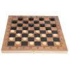 3 in 1 Multi Functional Folding Wooden Chess Checkers Board Game Set, Portable Draughts Set with 32 Chess Work of(Art) and 30 Checkers, Compact Travel Chessboard for Adults, view 4