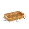 Fenteer Woven Fruit Baskets and Area Rug for Home Decor Gift Non Slip Snack Serving Bowl Fruit Basket Bread Plate Nursery Rug Rug for Kitchen Entrance B view 3