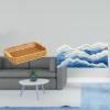 Fenteer Woven Fruit Baskets and Area Rug for Home Decor Gift Non Slip Snack Serving Bowl Fruit Basket Bread Plate Nursery Rug Rug for Kitchen Entrance B view 4