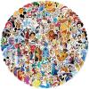 100pcs Cartoon Stickers for Kids,Vinyl Waterproof Princess Decal for Water Bottle Laptop Toy Sticker for DIY Decorate Bumper Phone Hard Hat Kids Teens Gifts (Rainbow) view 2