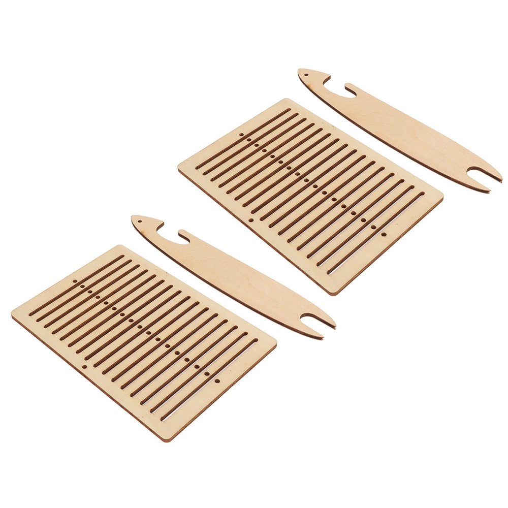 2 Sets Weaving Kit, Poplar Wood DIY Weaving with Weaving Stick, Educational Craft Kit for and Beginners, to Assemble and Use for Tapestries and Scarves
