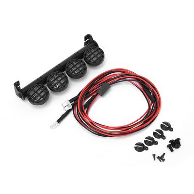 5V 22MM Large RC Car Roof Lights Bar LED Lamp, Roof for RGT 110/ RC 136100 Crawler Car, 4 LED Chips with Metal Plastic Housing, Upgraded Accessories for RC Model Cars