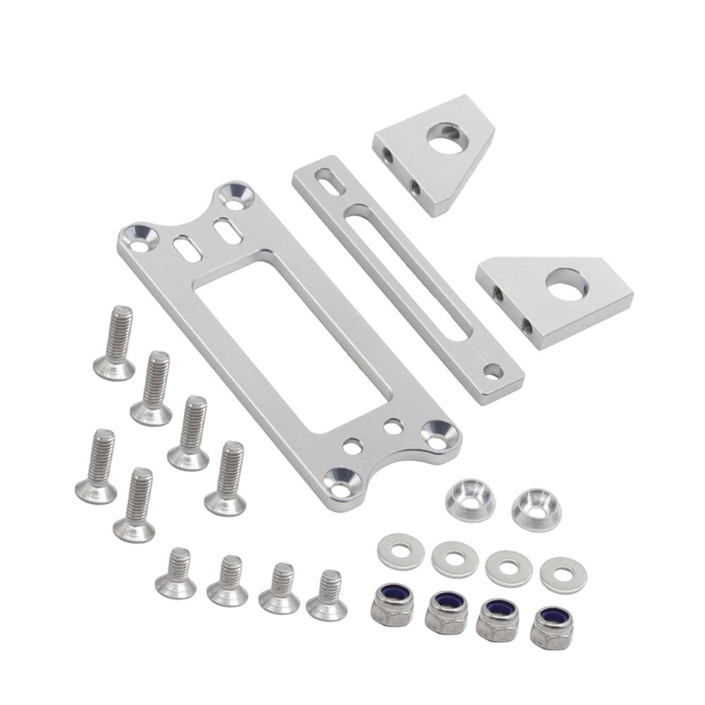 Aluminum Alloy Servo Mounting Bracket Heavy Duty Adjustable Width 1.59-1.74inch for RC Cars Boats Robotics