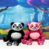 2pcs Articulated Panda Bear Figurines, 3D Printed Movable and Posable Desk Toy for Stress Relief, Male and Female Panda Bear Fidget Toys, 3D Printed in USA - APB001-PK-BW view 2