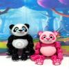 2pcs Articulated Panda Bear Figurines, 3D Printed Movable and Posable Desk Toy for Stress Relief, Male and Female Panda Bear Fidget Toys, 3D Printed in USA - APB001-PK-BW view 3