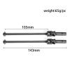 2 Pieces 1/7 RC Car Drive Shaft Set Universal Joint Driveshaft Replacement Steel Construction 5.63inch DIY Accessory Upgrade view 3