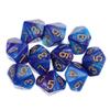 10pcs D10 Polyhedral Dice 10 Sided Double-Color Blue Purple for Dungeons and Dragons DND MTG RPG Tabletop Games view 2