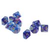 10pcs D10 Polyhedral Dice 10 Sided Double-Color Blue Purple for Dungeons and Dragons DND MTG RPG Tabletop Games view 3