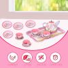 Fairy Toona Unicorn Tea Party Set for Little Girls Ages 3-6, 15-Piece Pretend Play Kitchen Toys with Teapot, Cups, Plates & Storage Case, Princess Gift Set view 4