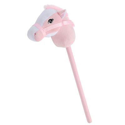 ciciglow Hobby Horse, 70cm , Toy on a Stick with Real Galloping and Neighing Sounds, Stick Animal for Toddlers (Pink)