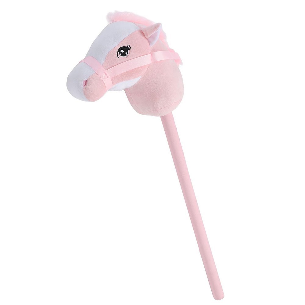 ciciglow Hobby Horse, 70cm , Toy on a Stick with Real Galloping and Neighing Sounds, Stick Animal for Toddlers (Pink)