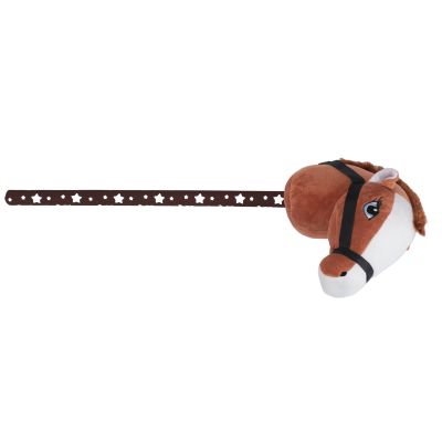 ciciglow Hobby Horse, 70cm, Toy on a Stick with Real Galloping and Neighing Sounds, Stick Animal for Toddlers (Dark Brown)