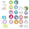 1000 Sheets Dental Stickers  20 Designs Cute Tooth Themed 1 Inch Round Rewards Stickers for Kids Dental Awards Party Craft Supplies for Dentists Schools Teachers Clinics Gifts view 1