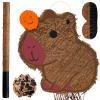 Capybara Pinata Animal Piata with Stick Confetti and Blindfold for Holiday Christmas Birthday Party Game Supplies Decorations