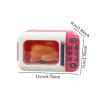 17 Pieces Kids Toys Pretend Play Microwave Oven Kitchen Playset Cooking Utensils for Kids Ages 3+, Red view 3