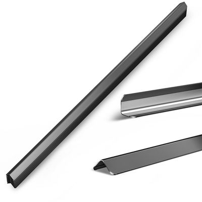 0.5x0.5x48 Inches 304 Stainless Steel Wall Corner Guards (10-Pack) Heavy Duty Rounded Corner Protector, Smooth Folded Edge Design for Wall Protection 90 Angle Metal Edge Black Guard