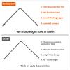 0.5x0.5x48 Inches 304 Stainless Steel Wall Corner Guards (10-Pack) Heavy Duty Rounded Corner Protector, Smooth Folded Edge Design for Wall Protection 90 Angle Metal Edge Black Guard view 2