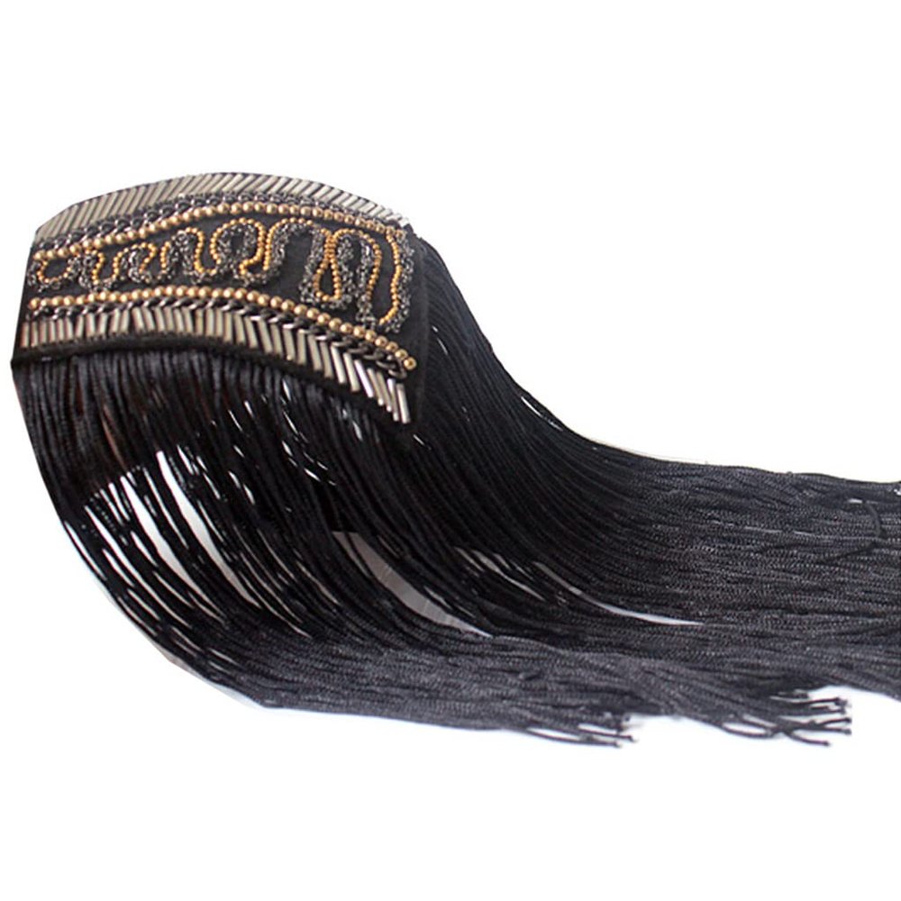 1Pc Tassels Epaulet Beads Shoulder Board Costume Badge Decors For Man Women Unisex Costume Epaulets Tassels Chain Metal Epaul
