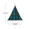 ZGHQHCDRH Blue And Green Scottish Tartan Print Christmas Hat For Kids Perfect For Family Photos, Xmas Party Decorations view 3