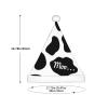 ZGHQHCDRH Black White Milk Cow Print Christmas Hat For Kids Perfect For Family Photos, Xmas Party Decorations view 3