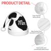 ZGHQHCDRH Black White Milk Cow Print Christmas Hat For Kids Perfect For Family Photos, Xmas Party Decorations view 4