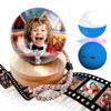 2.7" Custom Crystal Ball Video Player,Memory Sphere Ornament, Memory Orb Custom Video Sphere, Personalized Uploadable Videos & Photos, USB Rechargeable Crystal Ball Video Player for Gifts(Blue) view 1