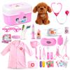 Girl Toys Doctor Kit for Toddlers 3-5 with Plush Dog, 39 PCS Kids Vet Play Set with Heartbeat Sound Stethoscope & Dress Up Toddler Doctor Costume & Hat, Pretend Play Pet Vet Toy for Girls Gifts view 1