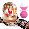 2.7" Custom Crystal Ball Video Player,Memory Sphere Ornament, Memory Orb Custom Video Sphere, Personalized Uploadable Videos & Photos, USB Rechargeable Crystal Ball Video Player for Gifts(Pink) view 1