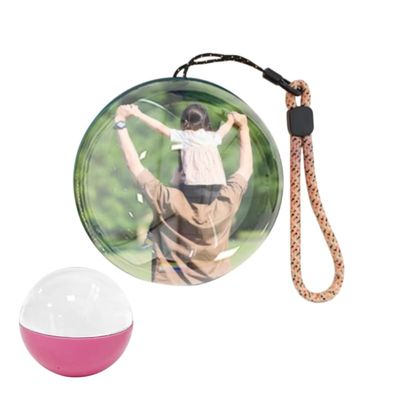 2.7" Custom Crystal Ball Video Player,Memory Sphere Ornament, Memory Orb Custom Video Sphere, Personalized Uploadable Videos & Photos, USB Rechargeable Crystal Ball Video Player(Pink)