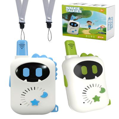 2 Robot Children's walkie-talkies, Cartoon mini Design Exclusive walkie-talkies, Suitable Toys for Boys and Girls for Outdoor Adventures, Camping, Hiking, Christmas, and Birthday Gifts