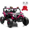 JOYRACER 24V Ride on Car for Big Kids 2 Seater Ride on UTV Off-Road UTV 4X200W Powerful Motor Kids' Electric Vehicles with Remote Control, Spring Suspension, Led Light, Bluetooth Music, Pink view 1